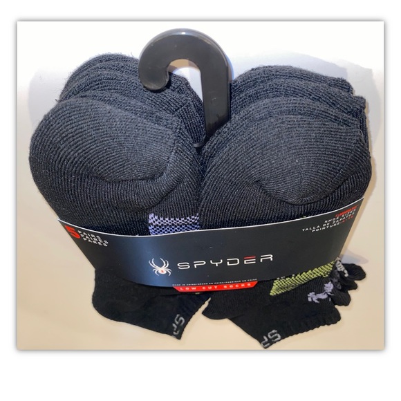 Spyder Low Cut Socks 5 Pair Women’s 4-10 Black w/ Multicolor Logo NEW! Cushion - Picture 12 of 12